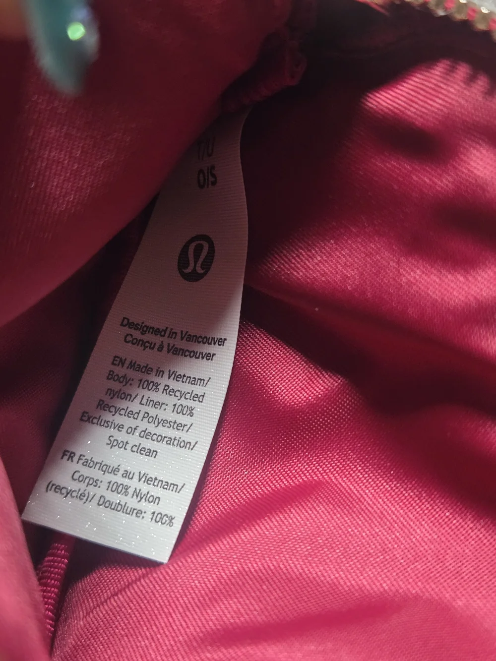 lululemon  Wristlet Key and Card Holder Set Berry Rumble